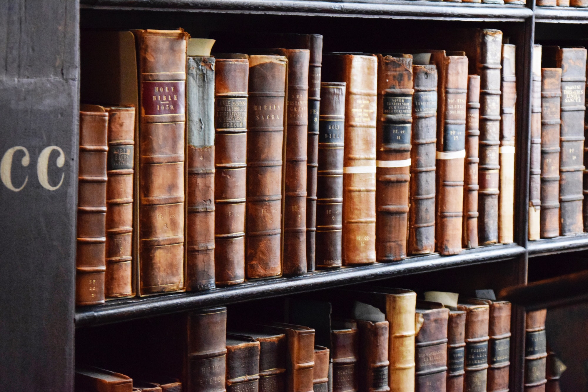 beaks books of a library
